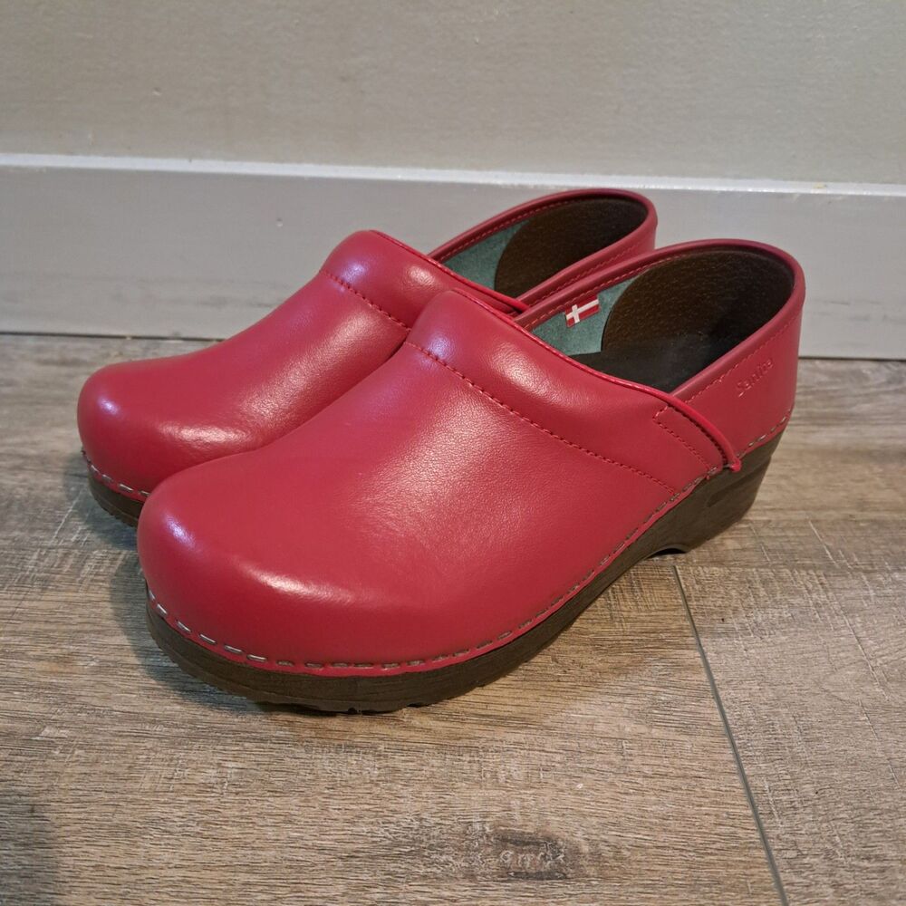 Sanita Izabella Professional Clogs in Red (457006) - Work Clogs EU Size 37